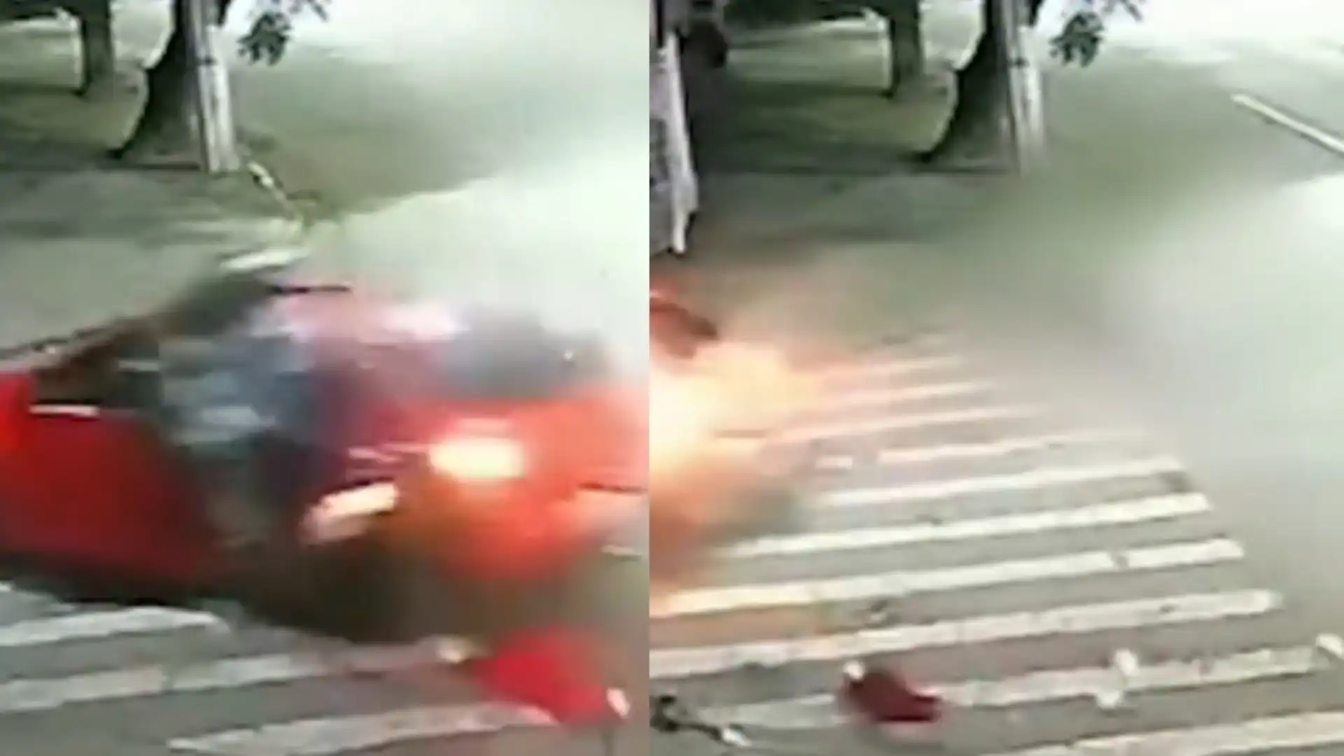 VÍDEO: Motociclista é arremessado após bater em carro no Jardim Satélite, em São José dos Campos