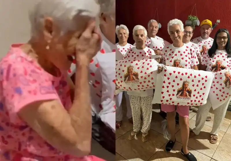 Filhos se reúnem para dormir com mãe de 99 anos e emocionam a internet