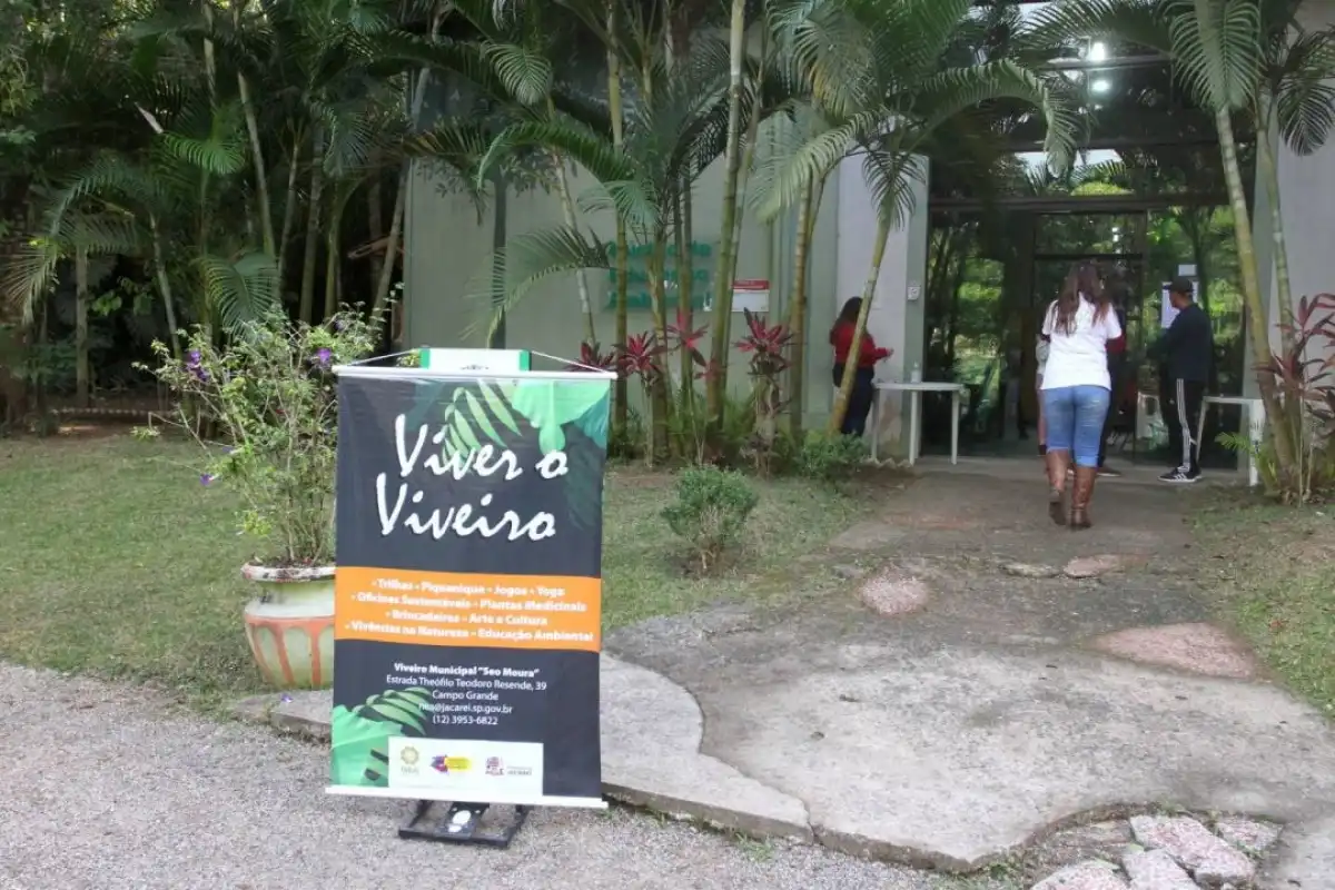 Jacareí realiza neste domingo (30) atividades gratuitas no Viveiro Municipal 