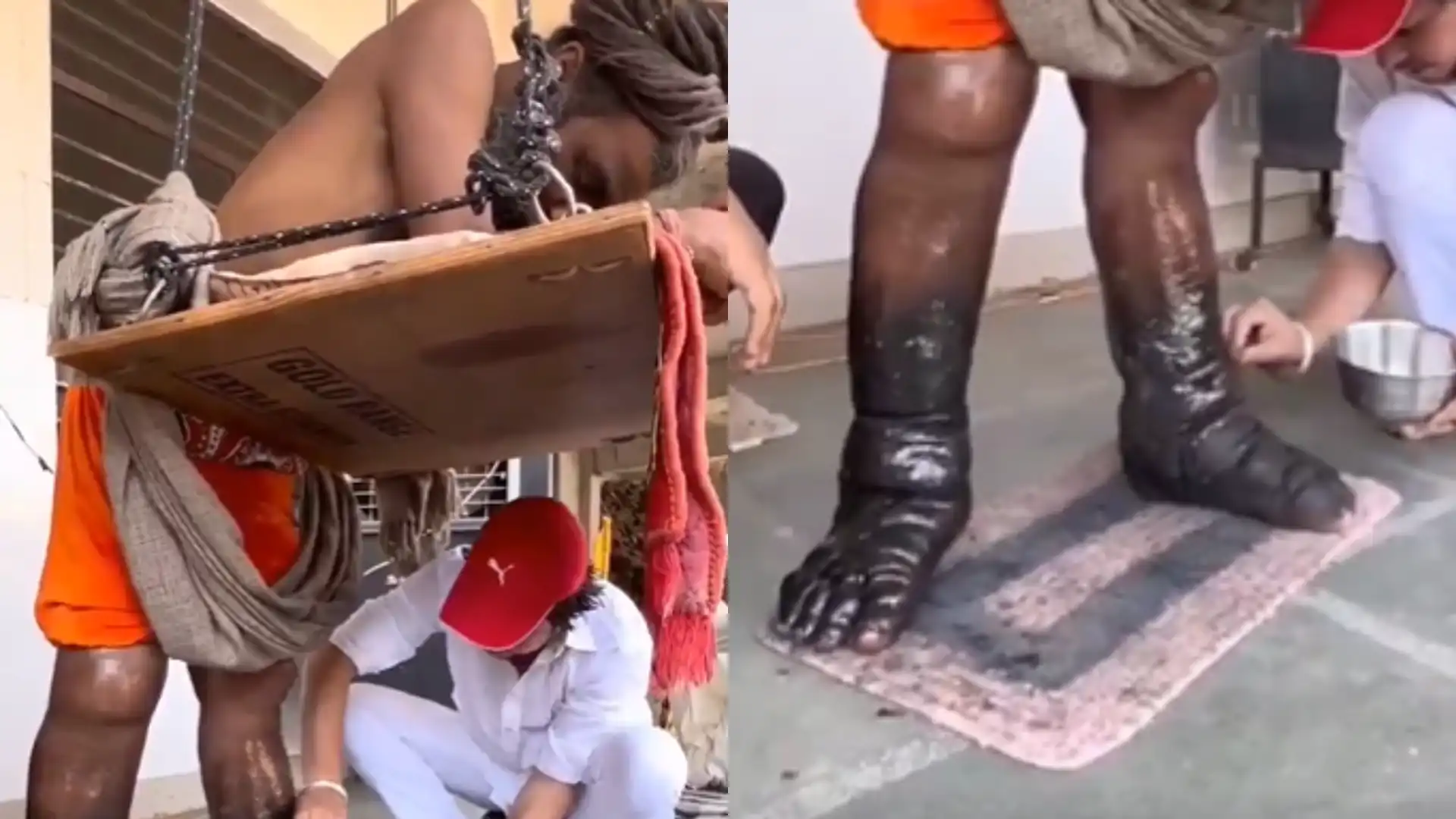 Monge indiano que está de pé há 12 anos como voto ao Deus Shiva viraliza nas redes sociais