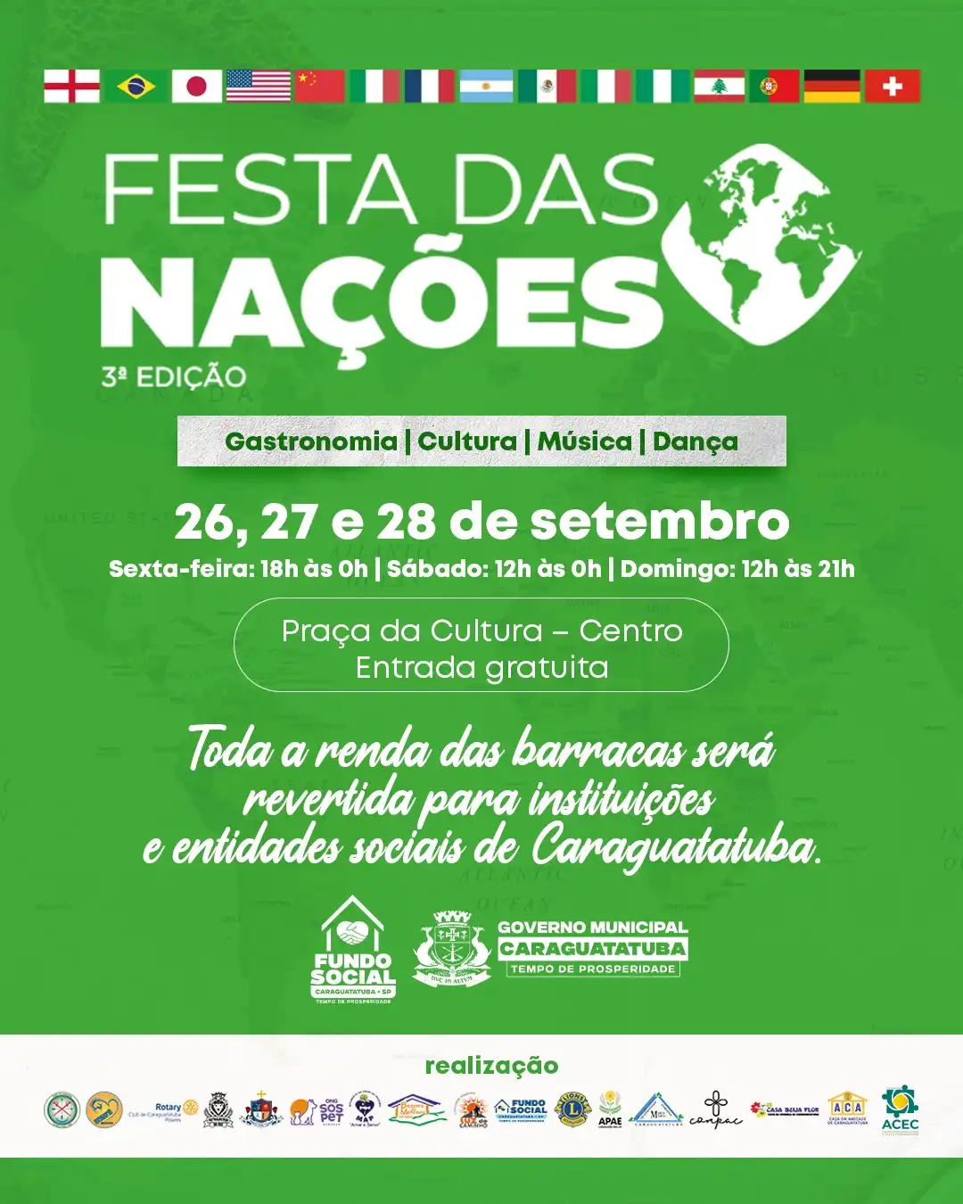 Festa das Nações em Caraguatatuba 2025