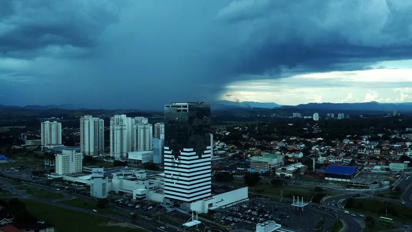 Inmet emite alerta para tempestades no Vale do Paraíba e Litoral Norte com ventos de até 60 km/h