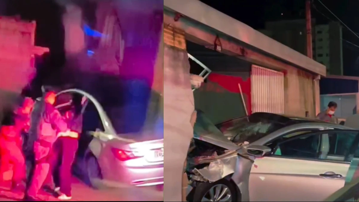 Mulher presa por embriaguez bate carro em muro com criança de 2 anos no Satélite