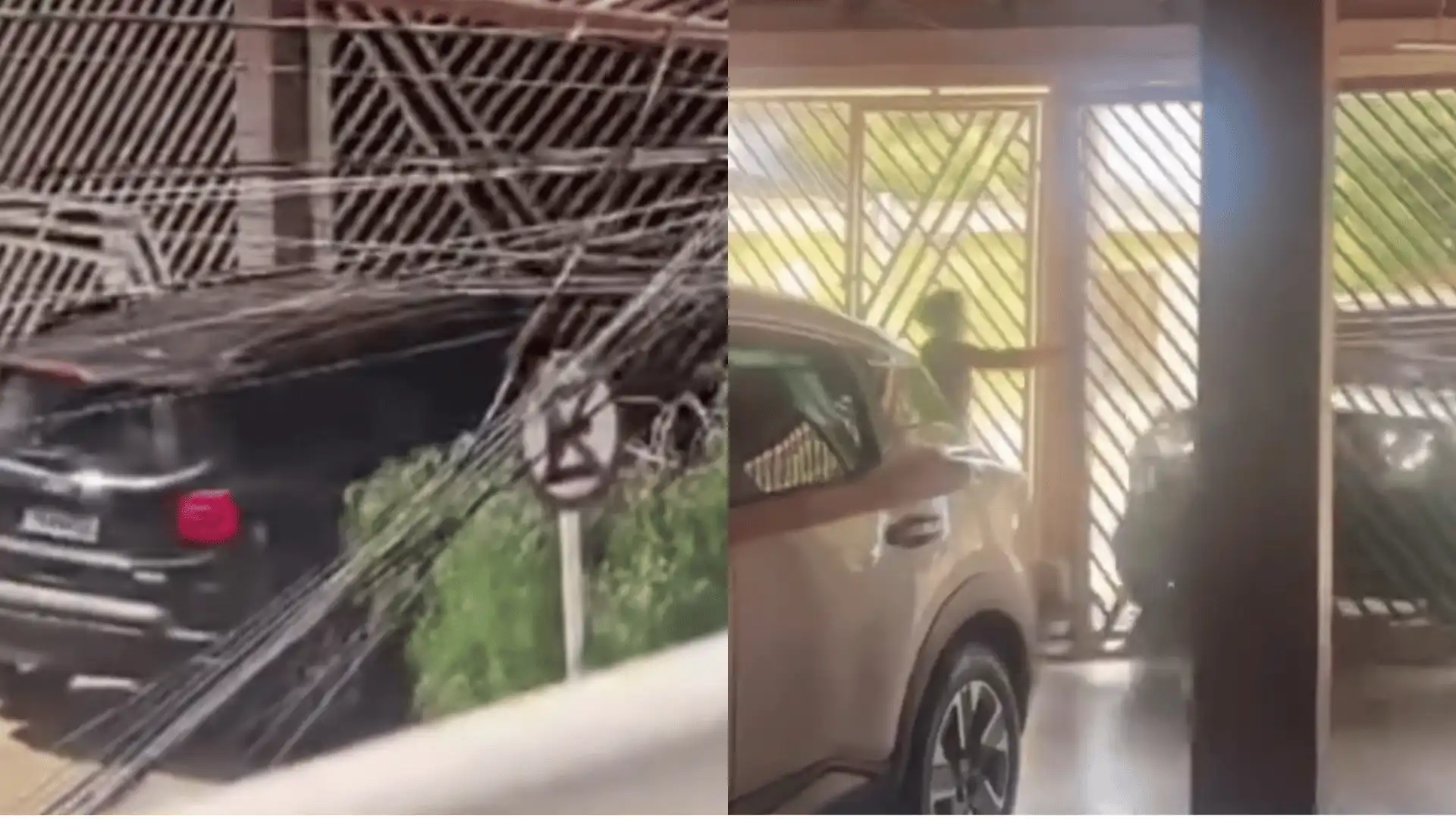 Mulher acelera carro contra portão, invade casa e mata idoso atropelado