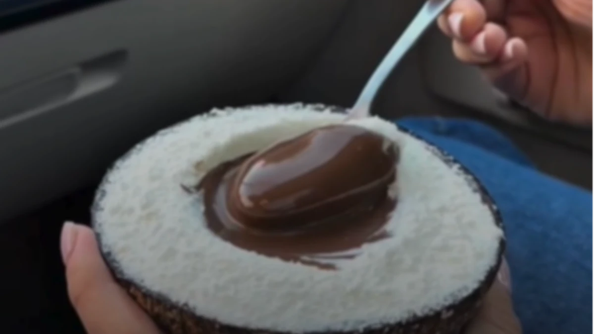 Gelato de coco com chocolate viraliza na web