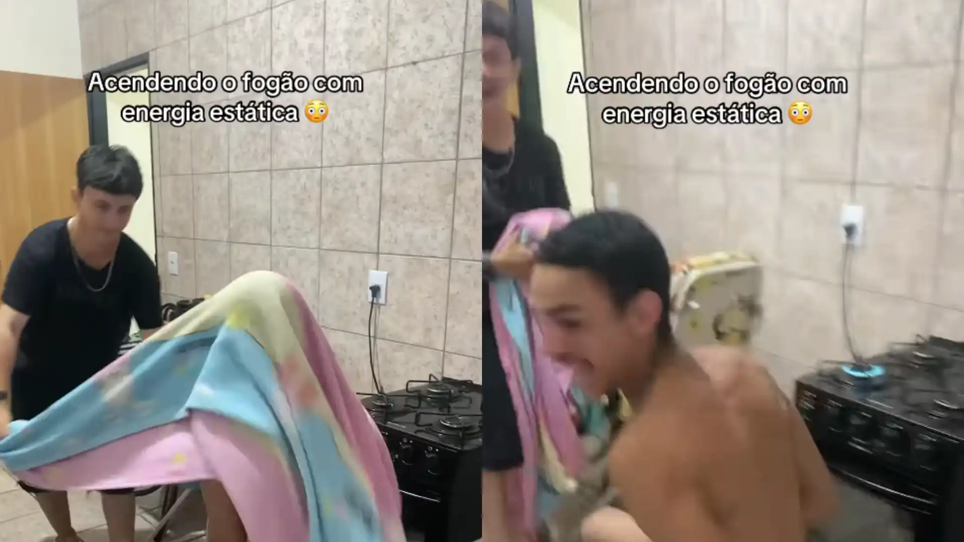 Jovens usam física para acender fogão e se divertem com o resultado