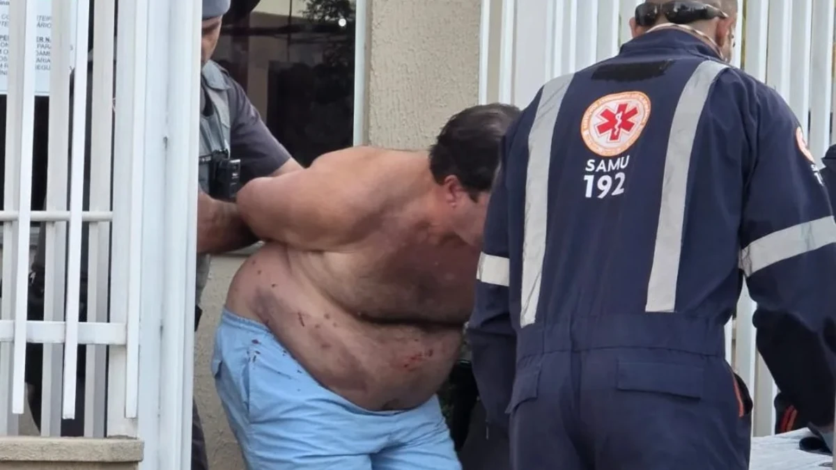 Homem em surto psicótico agride moradores de condomínio do Aquarius em São José