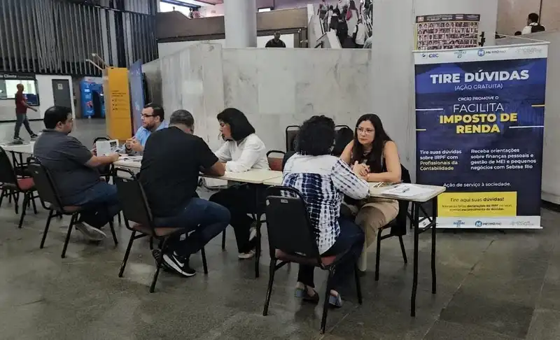 Estação Carioca do MetrôRio recebe nova ação gratuita para tirar dúvidas sobre declaração de Imposto de Renda 