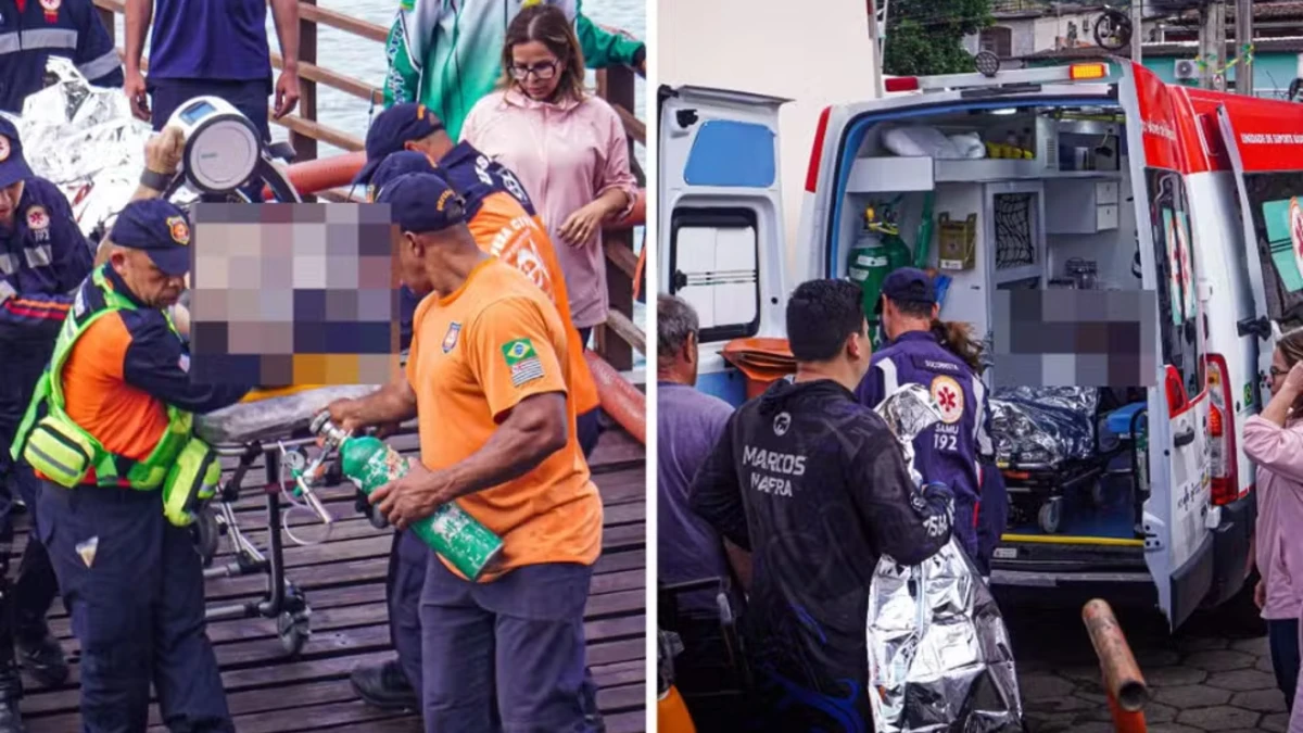 Homem morre após barco naufragar durante vendaval em São Sebastião
