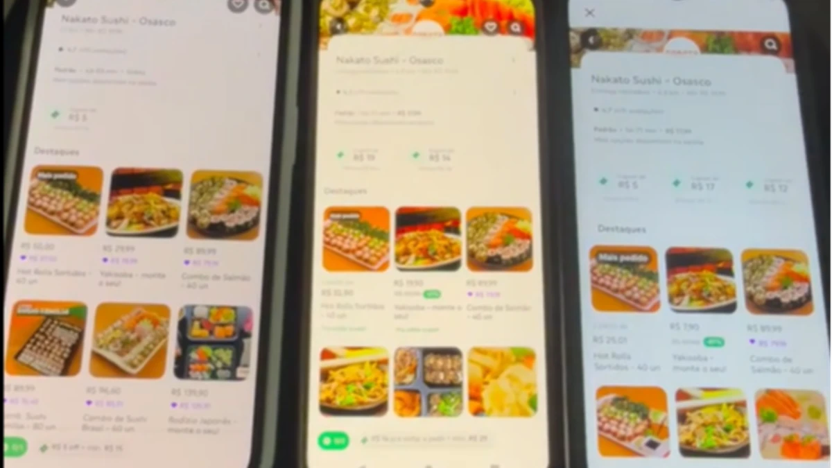 Teste em celulares mostra diferença no preço do iFood