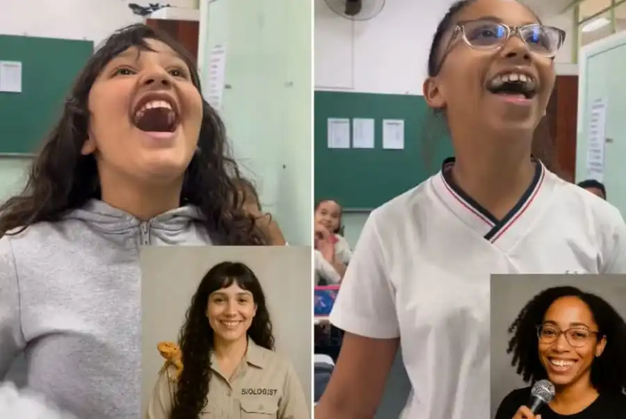 Professora usa IA para retratar alunos como profissionais do futuro e vídeo viraliza 