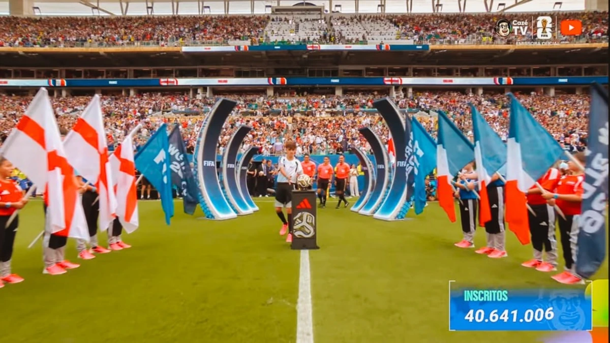Joseense de 13 anos participou da cerimônia da Copa do Mundo