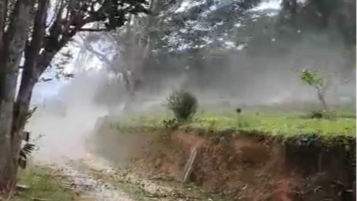 Frente fria provoca ventos fortes em Paraibuna